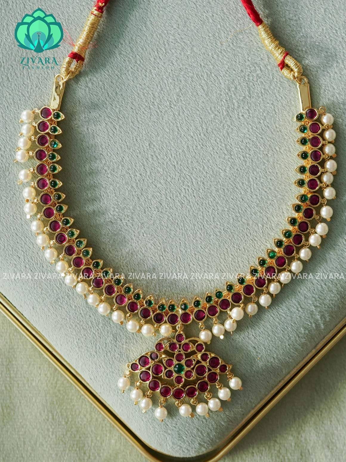 MATHANGI- NECKLACE- REAL KEMP BHARATHANATYAM DANCE PREMIUM JEWELLERY