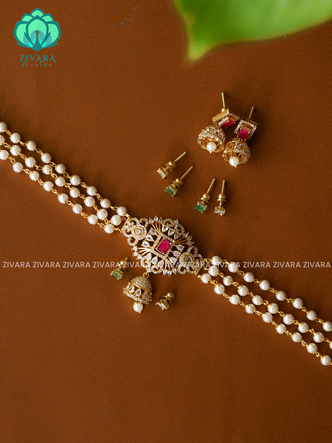 INTERCHANGABLE AD STONE CHOKER -TRADITIONAL CHOKER COLLECTION WITH EARRINGS- LATEST JEWELLERY COLLECTION