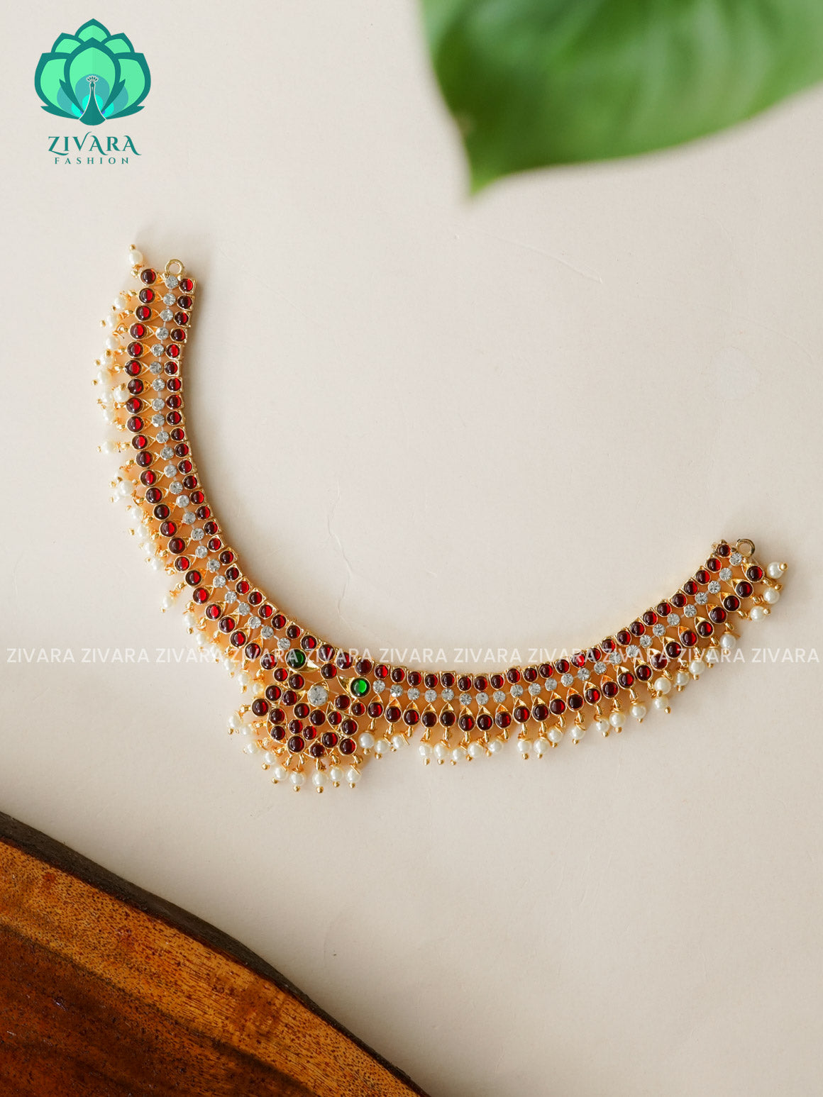 RED AND GREEN  GOPIKA - HANDMADE NECKWEAR- latest kemp dance jewellery collection