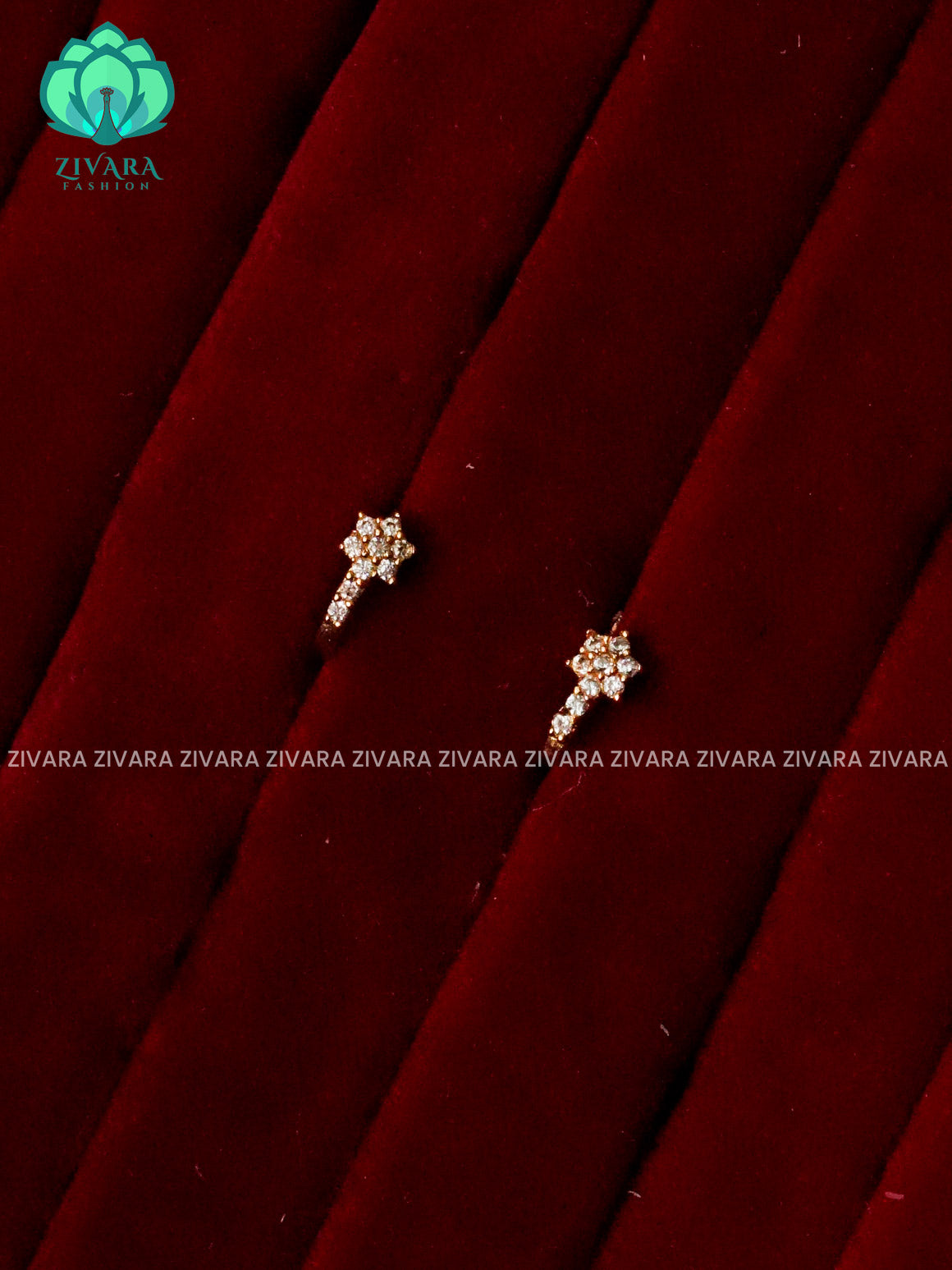 ZYRA - WHITE STAR U TYPE - VERY SMALL SIZE MULTI USAGE STUDS  - latest jewellery collection- zivara fashion