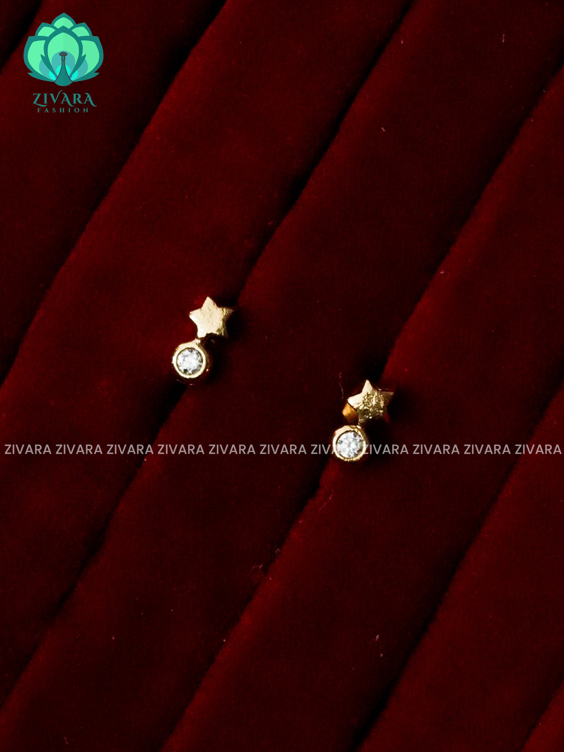 ZYRA- Star and dot -VERY SMALL SIZE MULTI USAGE SCREW TYPE STUDS  - latest jewellery collection- zivara fashion