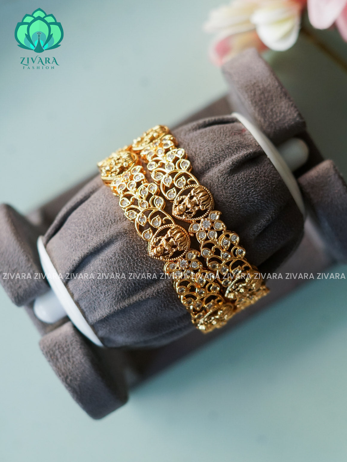 2 piece Temple - Vintage finish - latest bangles design