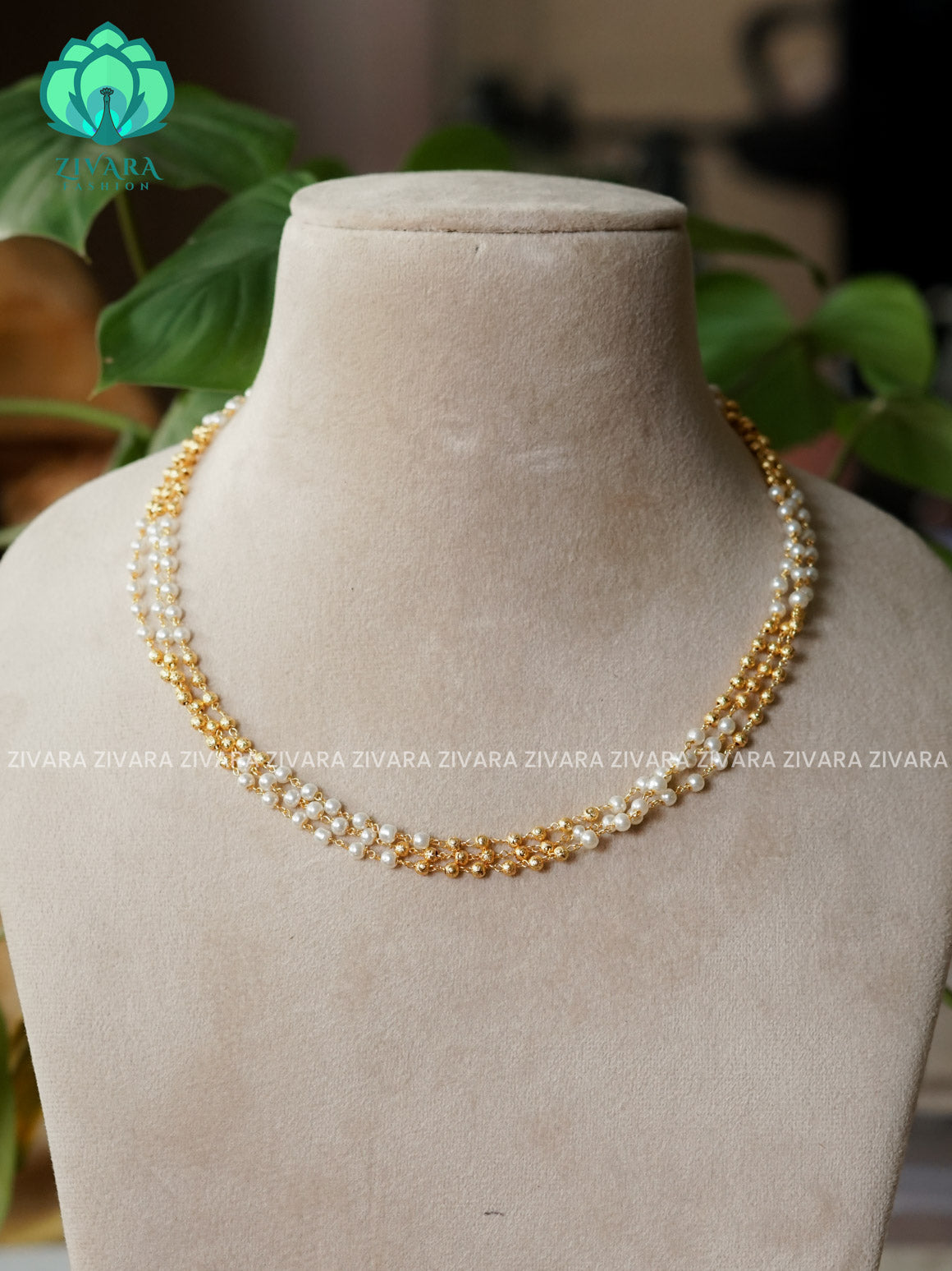 LAYERED PEARL neckwear withOUT earrings  -  latest pocket friendly south indian jewellery collection