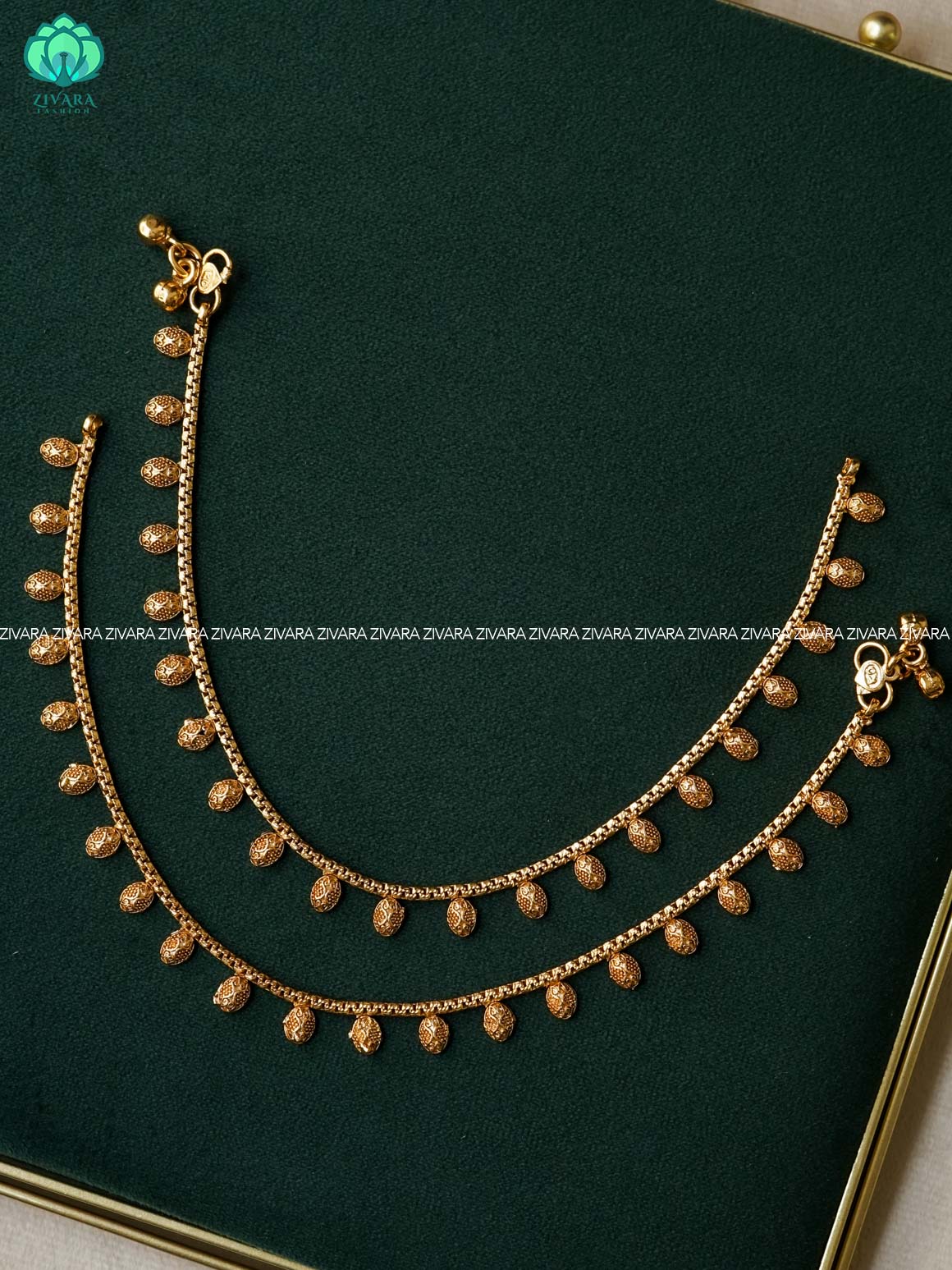 Trending 10.5 inch anklets for women- latest jewellery- ZIVARA FASHION
