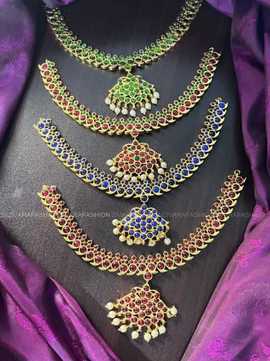 Anuja- kemp neckwear  jewellery - Zivara fashion- south indian kemp neckwear for women
