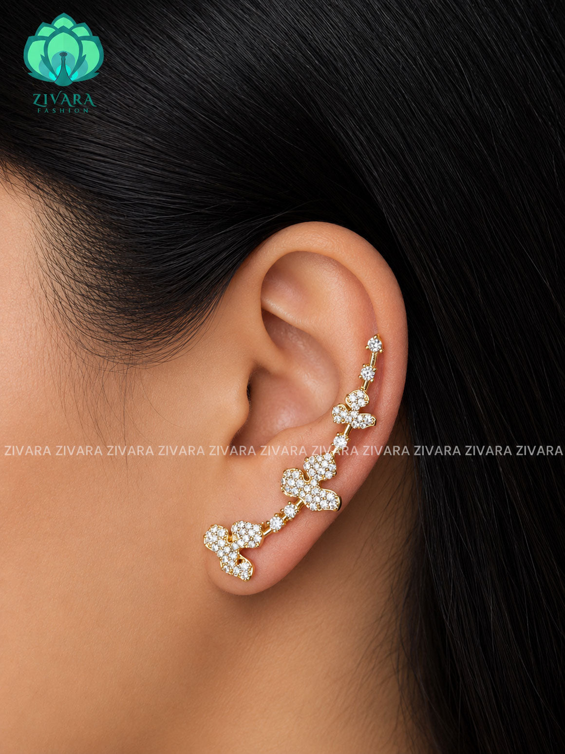 Celina- AD stone studs - latest jewellery collection- Zivara fashion