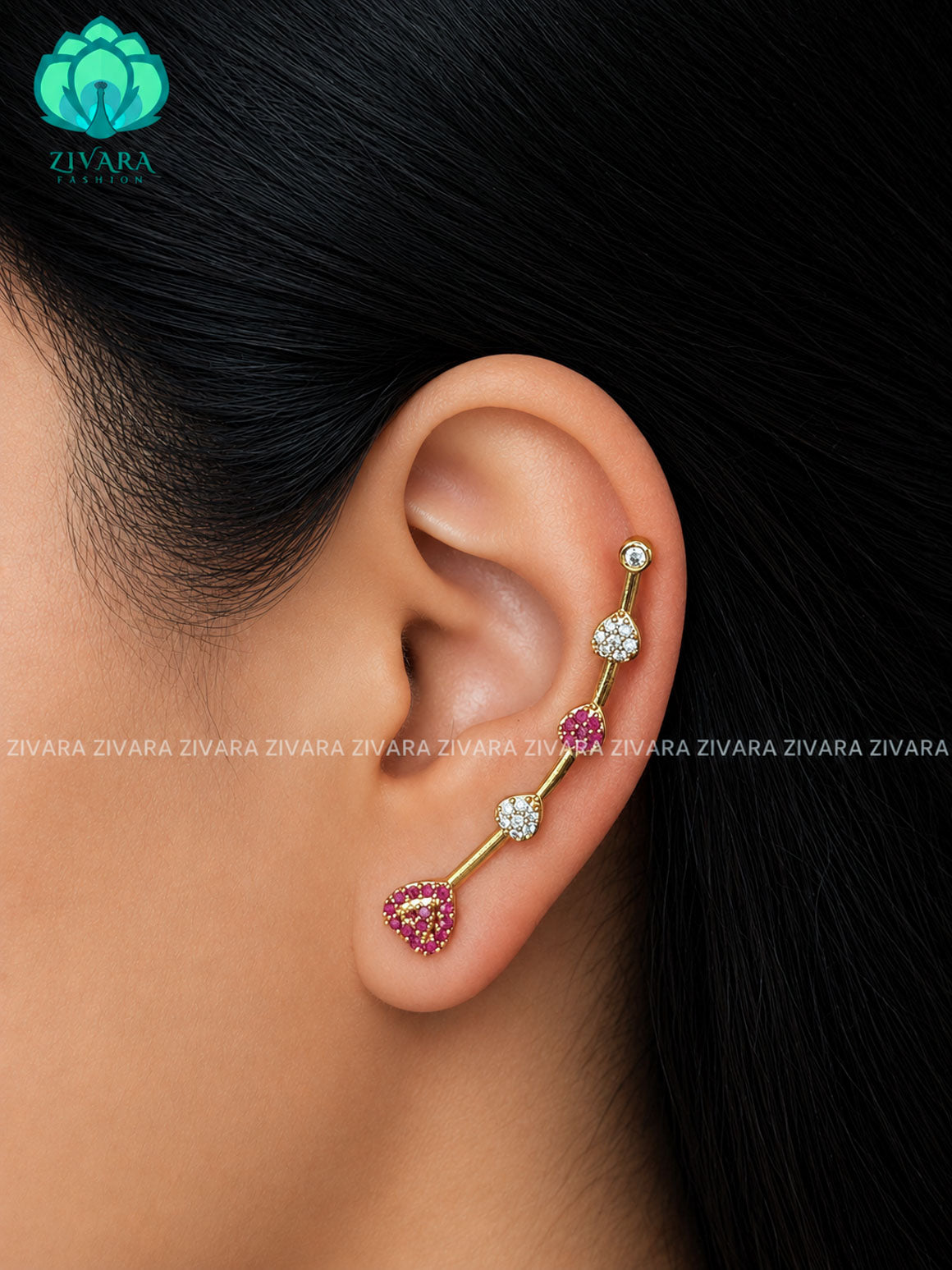 Celina- AD stone studs - latest jewellery collection- Zivara fashion