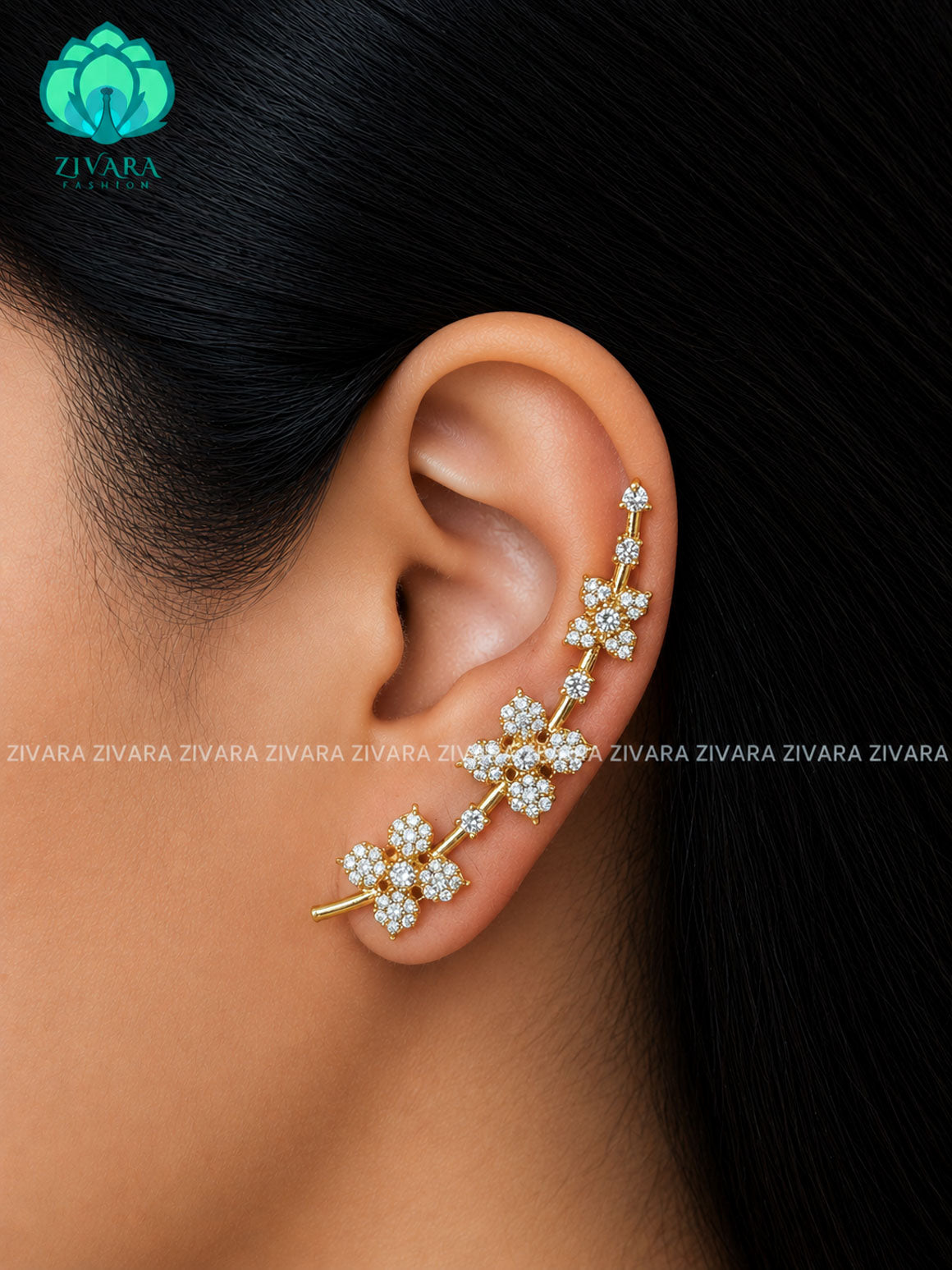 Celina- AD stone studs - latest jewellery collection- Zivara fashion