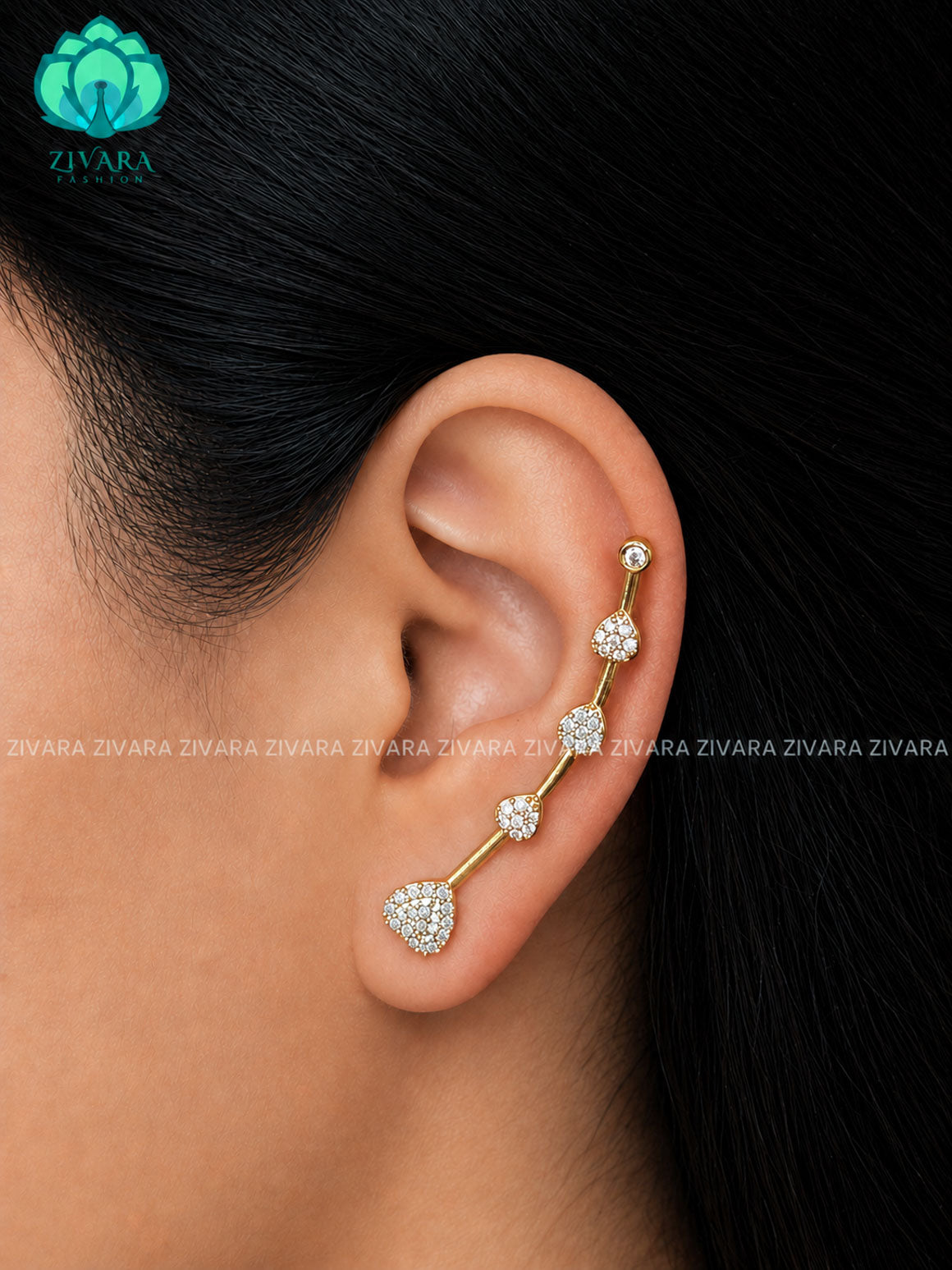 Celina- AD stone studs - latest jewellery collection- Zivara fashion