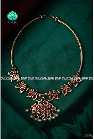 RED - KAARUNYA  - HANDMADE NECKWEAR- latest kemp dance jewellery collection