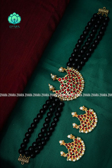 Parvathi- Traditional kemp choker -south indian kemp neckwear for women