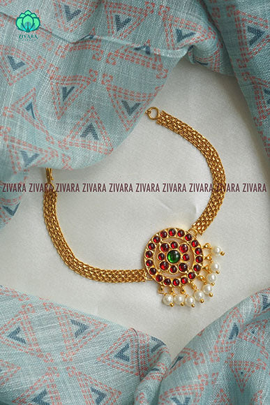 Athmika- kemp budget friendly - Choker jewellery- south indian jewellery