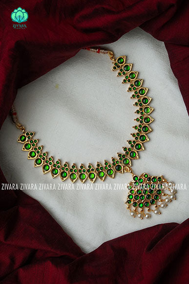 Tapasvee - kemp jewellery - Zivara fashion- south indian kemp neckwear for women