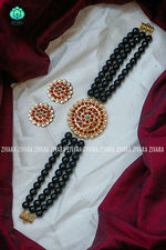 Vasundara- Traditional kemp choker -south indian kemp neckwear for women