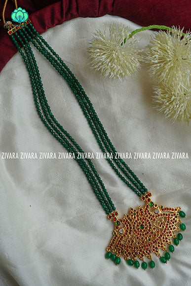 Amaya - Long Haram A premium quality bridal kemp neckwear - kemp jewellery