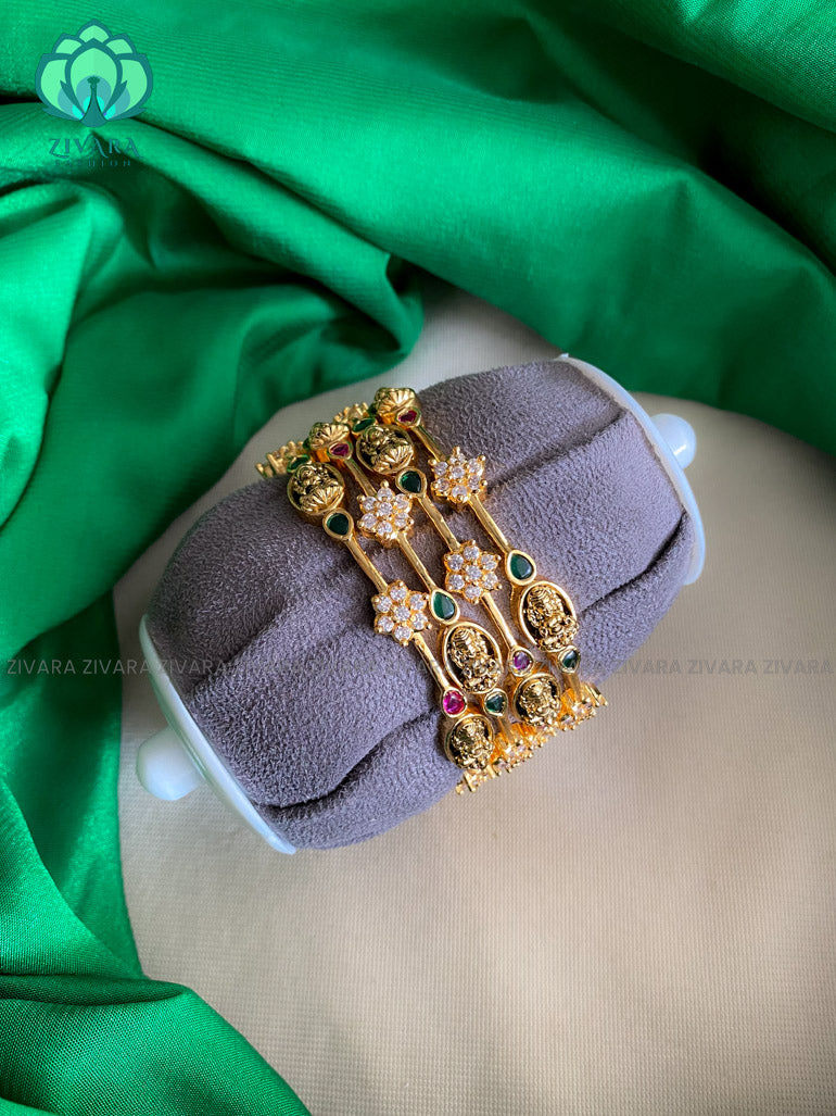 4 piece premium gold look alike designer bangles-latest jewellery collection