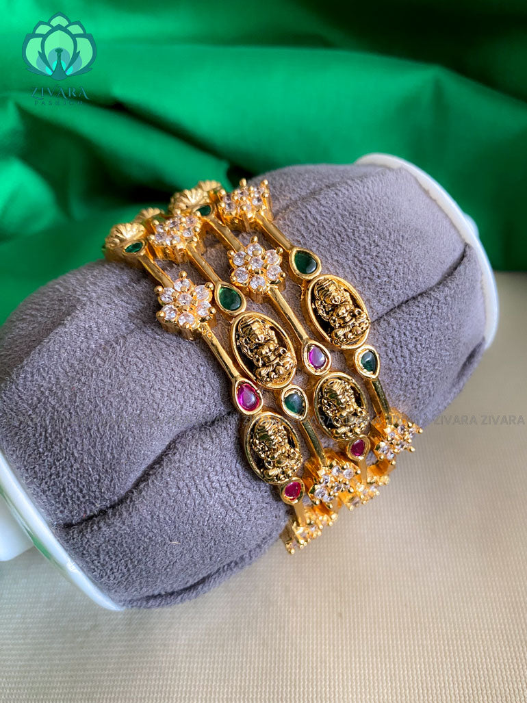 4 piece premium gold look alike designer bangles-latest jewellery collection