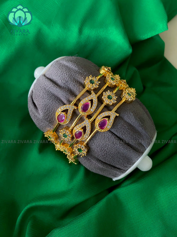 4 piece microgold polish premium bangles -latest jewellery collection