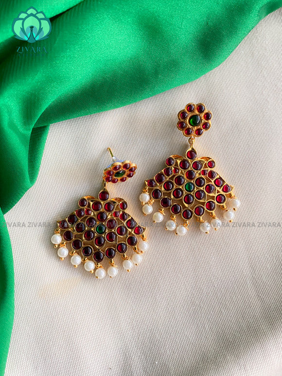 Muktha-aBeautiful and latest south indian jewellery collection- bali earrings