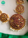 Achala- kemp  bharathantyam and classical dance  type traditional neckwear