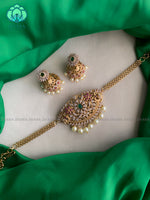 Ad stone choker with earring - latest pocket friendly south indian jewellery collection