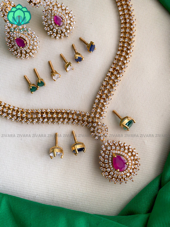 Pink & Gold Pure Gold Earrings | Sakhi Fashions – sakhifashions