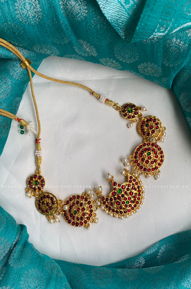 RED AND GREEN- CHANDRA  - HANDMADE NECKWEAR- latest kemp dance jewellery collection