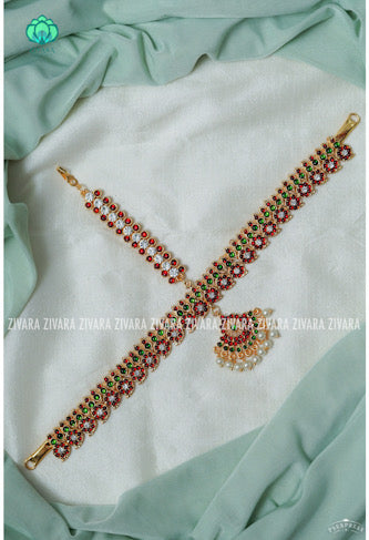 Tanvi - A kemp bridal customised chutti-Indian hair accessory