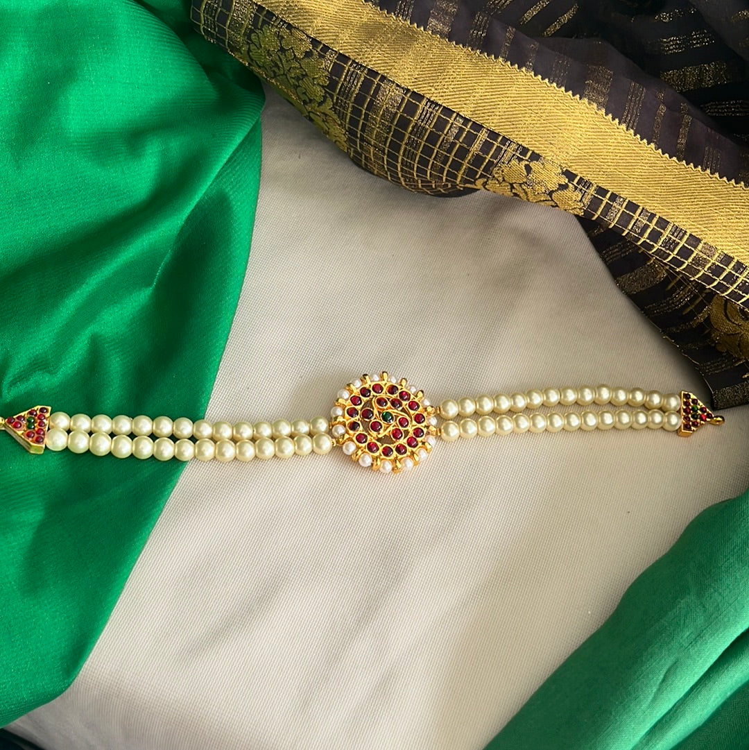 Vasundara 2- Traditional kemp choker -south indian BEADED JEWELLERY kemp neckwear for women