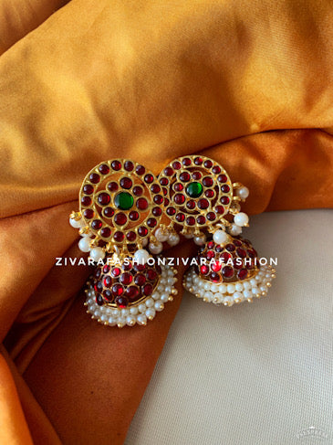 Neela - a kemp jumbo bridal jhumka- zivara fashion